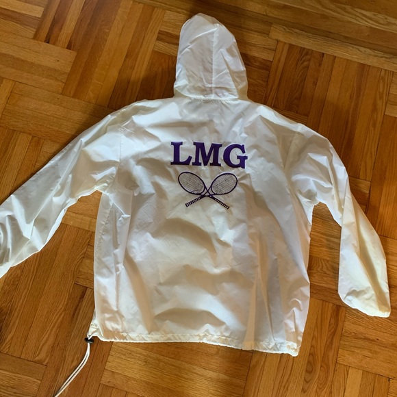 Vintage south Brooklyn white wind breaker XL - Picture 2 of 2